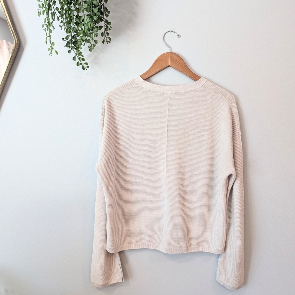 Theory Women's Cream Cardigan Sweater - Picture 2 of 11
